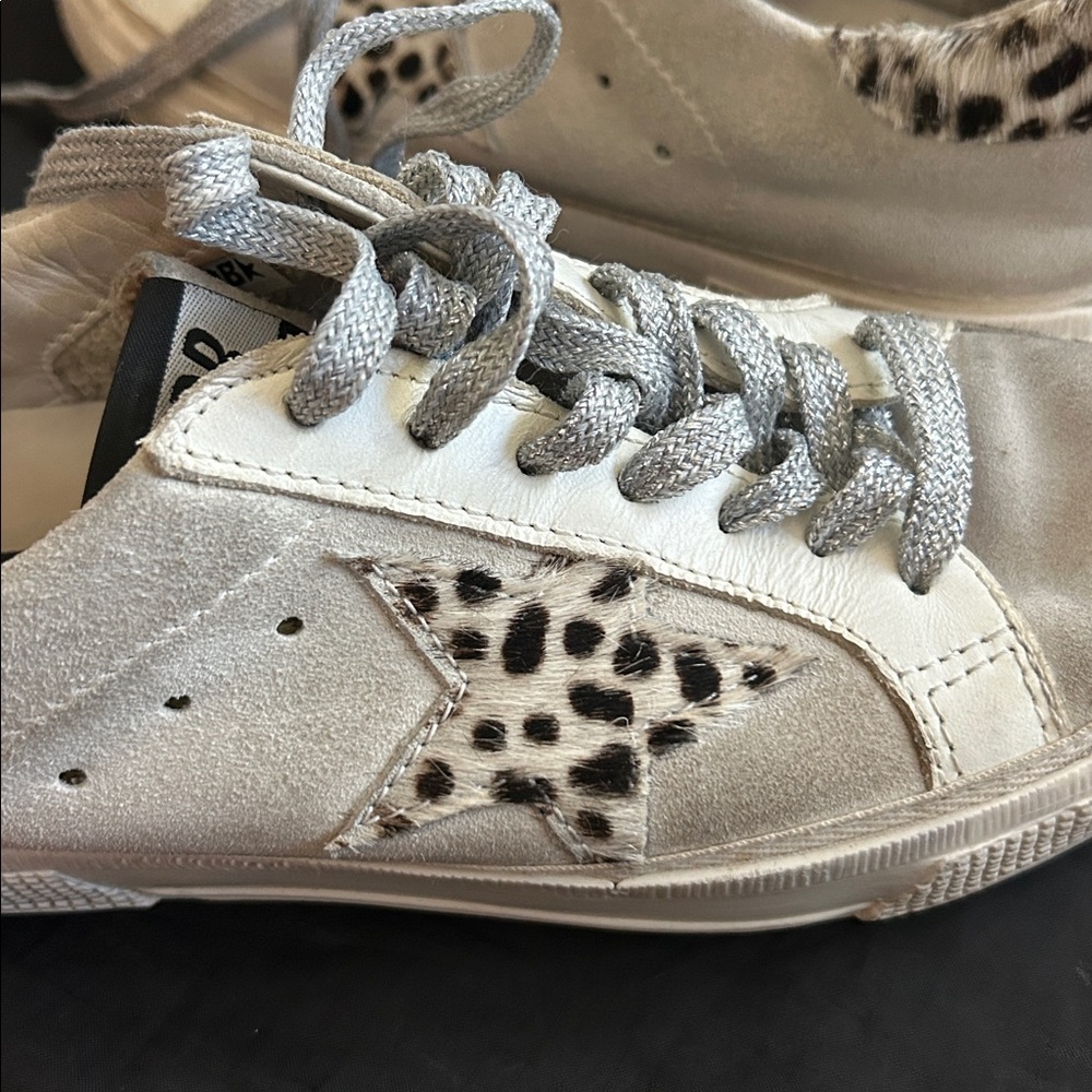 GOLDEN GOOSE-MAY leopard star suede sneaker - Picture 7 of 8